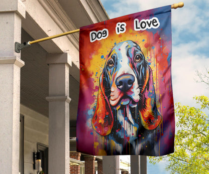 Basset Hound Design Garden Flag and House Flags - Summer 2023 Collection