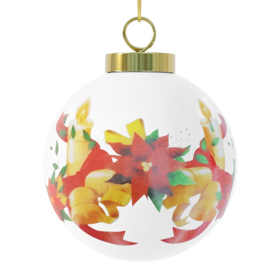 Maltese Design Christmas Ball Ornament (Design #2) - Art By Cindy Sang - JillnJacks Exclusive