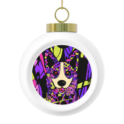 Corgi Design Christmas Ball Ornament - Art By Cindy Sang - JillnJacks Exclusive