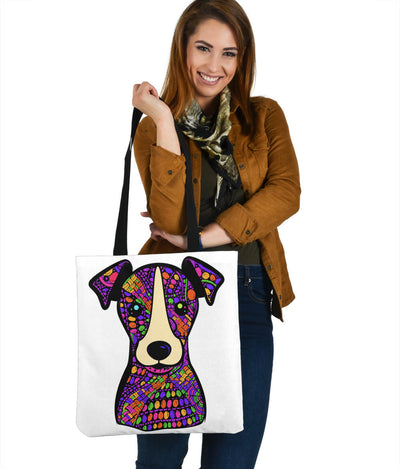 Jack Russell Terrier Design Tote Bags - Art By Cindy Sang - JillnJacks Exclusive