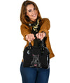 Scottish Terrier Design Faux Leather Shoulder Handbag - 2022 Collection