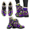 Bulldog Design Handcrafted Faux Fur Leather Boots - Art by Cindy Sang - JillnJacks Exclusive