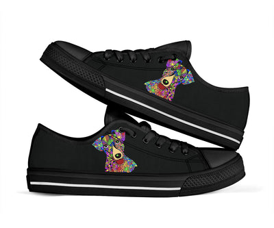 Jack Russell Terrier Design Canvas Low Tops Shoes - Art By Cindy Sang - JillnJacks Exclusive