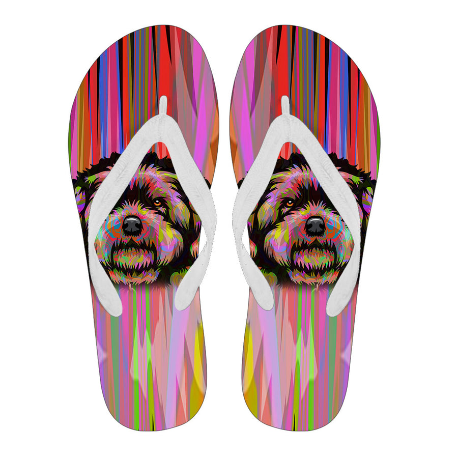Maltipoo Design Flip Flops for Men - 2023 Collection by Cindy Sang