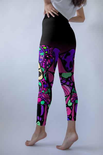 Dalmatian Design Leggings - Art By Cindy Sang - Jillnjacks Exclusive