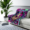 Dachshund Design Sherpa Fleece Blanket - Art by Cindy Sang - JillnJacks Exclusive