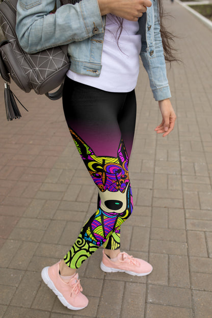 Doberman Design Leggings - Art By Cindy Sang - Jillnjacks Exclusive