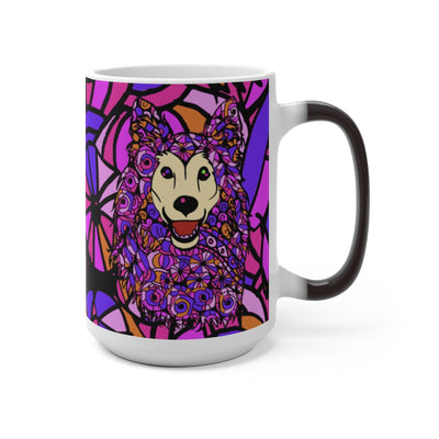 Shetland Sheepdog (Sheltie) Design Heat Activated Magic Mug - Art By Cindy Sang - JillnJacks Exclusive