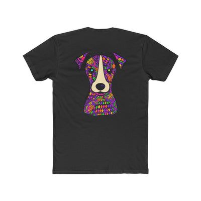 Jack Russell Terrier Design Men's Cotton Crew Tee - Art by Cindy Sang