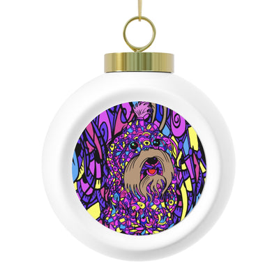 Havanese Design Christmas Ball Ornament - Art By Cindy Sang - JillnJacks Exclusive