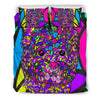 Cairn Terrier Colorful Bedding Set - Duvet / Comforter Cover and Two Pillow Covers -  Art By Cindy Sang - JillnJacks Exclusive