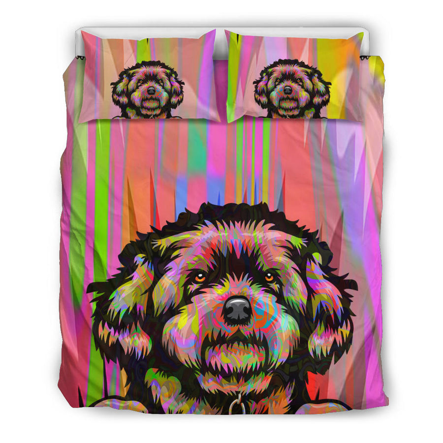 Maltipoo Design Bedding Set With Duvet / Comforter Cover Plus Two Pillow Cases - 2023 Collection by Cindy Sang