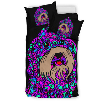 Havanese Black Bedding Set - Duvet / Comforter Cover and Two Pillow Covers -  Art By Cindy Sang - JillnJacks Exclusive