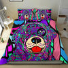 Labrador Colorful Bedding Set - Duvet / Comforter Cover and Two Pillow Covers -  Art By Cindy Sang - JillnJacks Exclusive