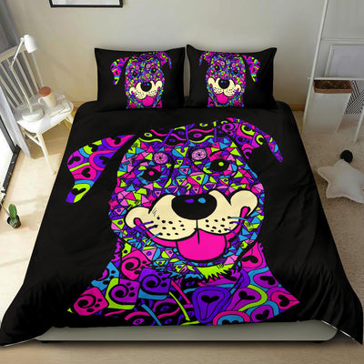Rottweiler Black Bedding Set - Duvet / Comforter Cover and Two Pillow Covers -  Art By Cindy Sang - JillnJacks Exclusive