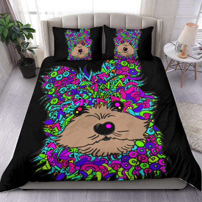 Maltese Black Bedding Set - Duvet / Comforter Cover and Two Pillow Covers -  Art By Cindy Sang - JillnJacks Exclusive