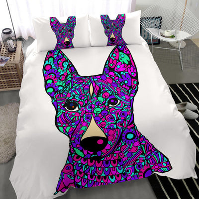 Basenji White Bedding Set - Duvet / Comforter Cover and Two Pillow Covers -  Art By Cindy Sang - JillnJacks Exclusive