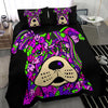 Staffordshire Terrier (Staffie) Black Bedding Set - Duvet / Comforter Cover and Two Pillow Covers -  Art By Cindy Sang - JillnJacks Exclusive