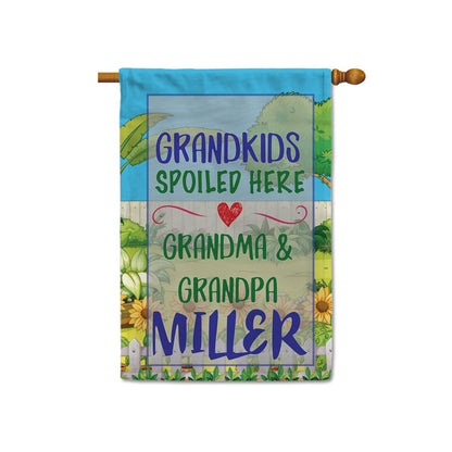 Grandkids Spoiled Here Personalized Garden Flag - Jill 'n Jacks