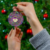 Cat Design Ceramic Christmas Ornament - Art By Cindy Sang - JillnJacks Exclusive