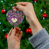 Cat Design Ceramic Christmas Ornament - Art By Cindy Sang - JillnJacks Exclusive