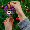 Pug Design Ceramic Christmas Ornament - Art By Cindy Sang - JillnJacks Exclusive