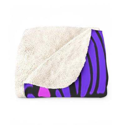 Bulldog Design Sherpa Fleece Blanket - Art by Cindy Sang - JillnJacks Exclusive