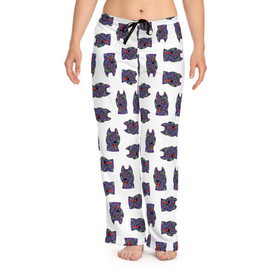 Husky Design Pajama Pants For Women - Art by Cindy Sang - JillnJacks Exclusive