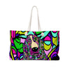 Basset Hound Design Weekender Tote Bag - Art by Cindy Sang - JillnJacks Exclusive
