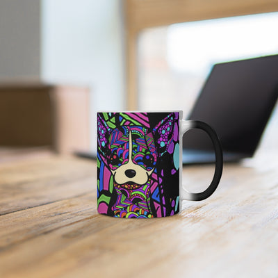 Chihuahua Design Heat Activated Magic Mug - Art By Cindy Sang - JillnJacks Exclusive