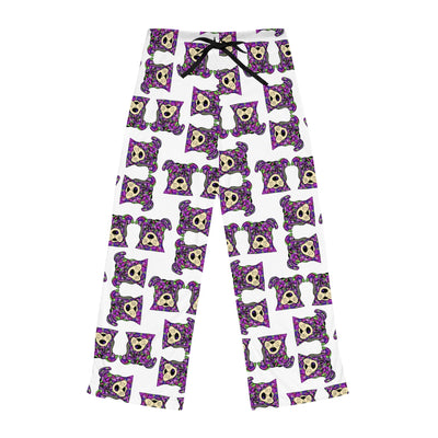 Staffordshire Terrier Design Pajama Pants For Women - Art by Cindy Sang - JillnJacks Exclusive