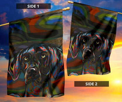 German Shorthaired Pointer Design Garden and House Flags - Art by Cindy Sang - 2023 Collection