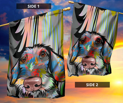 Dachshund Design Garden and House Flags - Art by Cindy Sang - 2023 Collection
