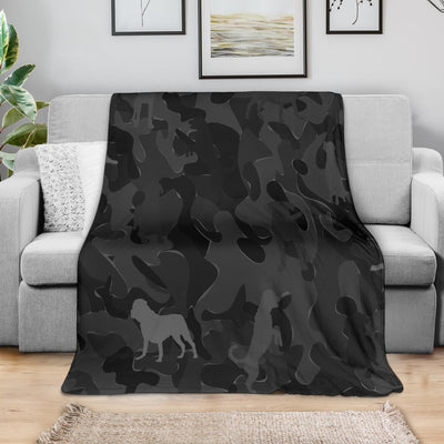 Rottweiler Grey Camouflage Design Premium Blanket