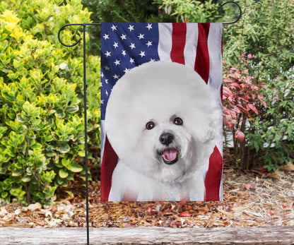 Bichon Frise Dog Design Garden & House Flags - JillnJacks Exclusive