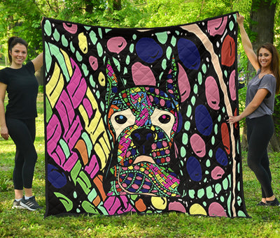 Boxer Design Handcrafted Quilts - Art By Cindy Sang - JillnJacks Exclusive