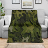 Poodle Green Camouflage Design Premium Blanket