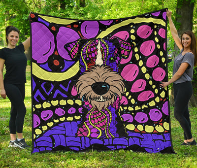 Schnauzer Design Handcrafted Quilts - Art By Cindy Sang - JillnJacks Exclusive