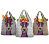 Schnauzer Design 3 Pack Grocery Bags - Arts by Cindy Sang - JillnJacks Exclusive