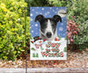 Greyhound Design Seasons Greetings Garden and House Flags - JillnJacks Exclusive