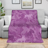 Bull Terrier Pink Camouflage Design Premium Blanket