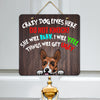 Basenji Square Design Crazy Dog Lives Here (Male and Female)...Door Signs - 2022 Collection