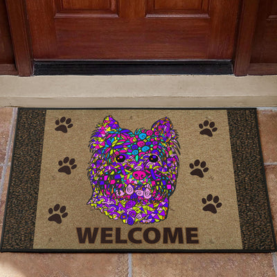 Cairn Terrier Design Premium Handcrafted Door Mats - Art By Cindy Sang - JillnJacks Exclusive