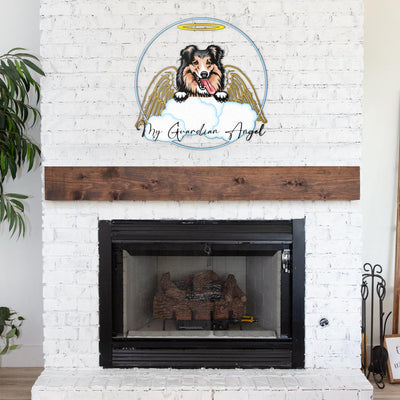 Shetland Sheepdog (Sheltie) Design My Guardian Angel Metal Sign for Indoor or Outdoor Use