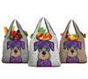 Miniature Schnauzer Design 3 Pack Grocery Bags - Arts by Cindy Sang - JillnJacks Exclusive