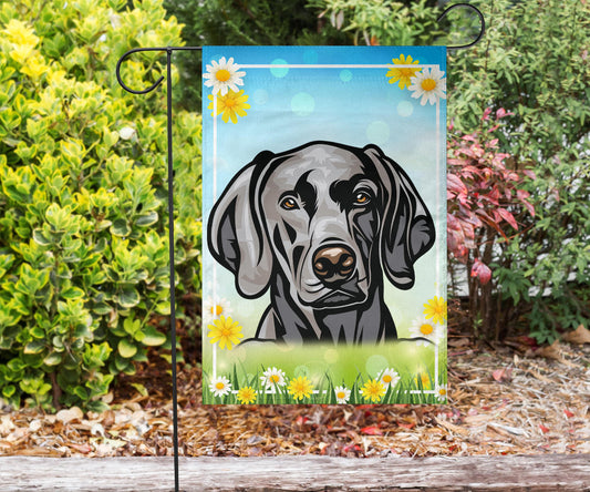 Weimaraner Design Spring and Summer Garden And House Flags - 2022 Collection