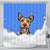 Welsh Terrier Design Shower Curtains with Blue Back - 2022 Collection