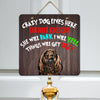 Bloodhound Square Design Crazy Dog Lives Here (Male and Female)...Door Signs - 2022 Collection