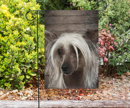 Chinese Crested Dog Design Garden & House Flags - JillnJacks Exclusive