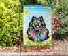 Keeshond Design Spring Garden And House Flags - 2023 Collection by Cindy Sang